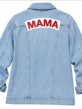 XL MAMA Patch Light Blue Denim Maternity Jacket